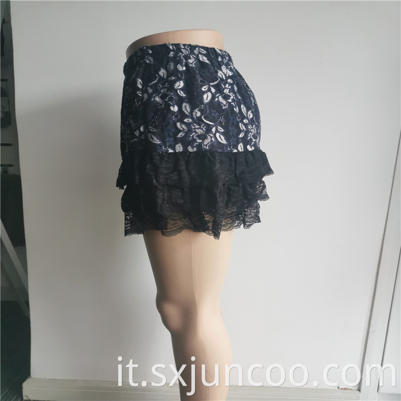 100 Polyester Floral Printed Floral Womens Lace Skirts